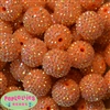 24mm Orange Metallic Resin Rhinestone Bubblegum Beads