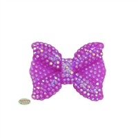 28mm x 22mm Purple Bling Bow Bead