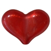 28mm Red Frost Heart Bead