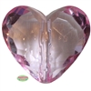 29mm Chunky Clear Pink Heart Bead