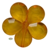 30mm Clear Orange Flower Bead