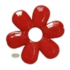 33mm Solid Red Flower Bead add center