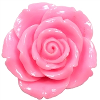 42mm Pink Resin Flower Bead