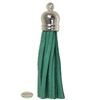 50mm Green Leather Look Tassel