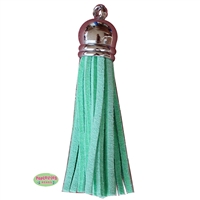 50mm Mint Leather Look Tassel