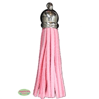 50mm Pink Leather Look Tassel