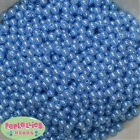 6mm Baby Blue Pearl Spacer Beads