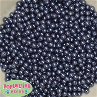 6mm Navy Pearl Spacer Beads