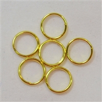 8mm Gold Tone Split Rings 20 pack