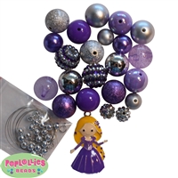 Enamel Long Hair Princess DIY Necklace Set