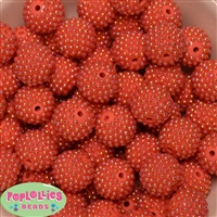 20mm Orange Berry Acrylic Bubblegum Beads