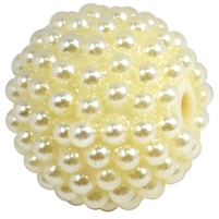 20mm Cream Berry Acrylic Bubblegum Beads