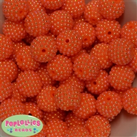 20mm Orange Berry Acrylic Bubblegum Beads