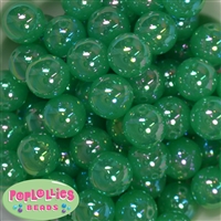 20mm Green Shiny AB Bubble Style Acrylic Gumball Bead