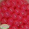 20mm Hot Pink Shiny AB Bubble Style Acrylic Gumball Bead