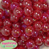 20mm Red Shiny AB Bubble Style Acrylic Gumball Bead