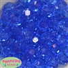 20mm Clear Royal Blue Facet Bubblegum Beads  Bulk