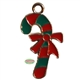 Small enamel Candy Cane shaped charm