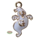 Small enamel ghost charm