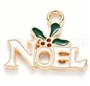 Small enamel Christmas Noel  charm