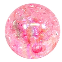 20mm Pink Crackle Bubblegum Bead