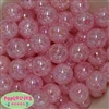 20mm Pink Crackle Bubblegum Bead