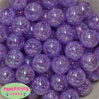 20mm Purple Crackle Bubblegum Bead