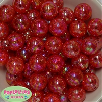 20mm Red Crackle Bubblegum Bead