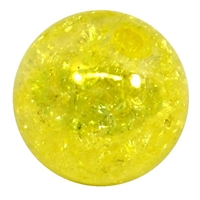 20mm Yellow Crackle Bubblegum Bead