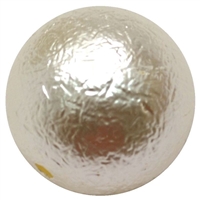 20mm Light Cream Crinkle Pearl Bubblegum Bead