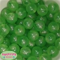 20mm Green Frost Acrylic Bubblegum Beads