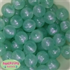 20mm Mint Frost Acrylic Bubblegum Beads