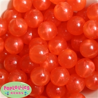 20mm Orange Frost Acrylic Bubblegum Beads