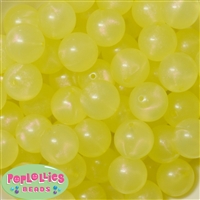 20mm Yellow Frost Acrylic Bubblegum Beads