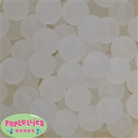 20mm White Ghost Acrylic Bubblegum Beads