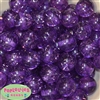 20mm Clear Purple Glitter Acrylic Bubblegum Beads