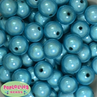 20mm Light Blue Illusion Style Acrylic Bubblegum Bead