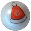 20mm Santa Hat Print Bubblegum Beads