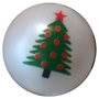 20mm Christmas Tree Print Bubblegum Beads