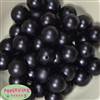 20mm Black Matte Acrylic Pearl Bubblegum Beads Bulk