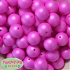 20mm Matte Hot Pink Matte Acrylic Pearl Bubblegum Beads