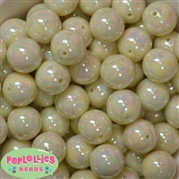 20mm Cream Miracle AB Acrylic Bubblegum Beads Bulk