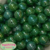 20mm Emerald Green Miracle AB Acrylic Bubblegum Beads