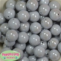 20mm Gray Miracle AB Acrylic Bubblegum Beads Bulk