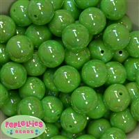 20mm Lime Green Miracle AB Acrylic Bubblegum Beads Bulk