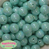 	 20mm Mint Green Miracle AB Acrylic Bubblegum Beads Bulk