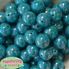 20mm Teal Green Miracle AB Acrylic Bubblegum Beads Bulk