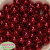 20mm Red Mirror Acrylic Bubblegum Beads