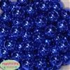 20mm Royal Blue Mirror Acrylic Bubblegum Beads
