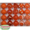 20mm Orange Mixed Bubblegum Beads